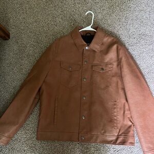 Express Brown Faux Leather Jacket